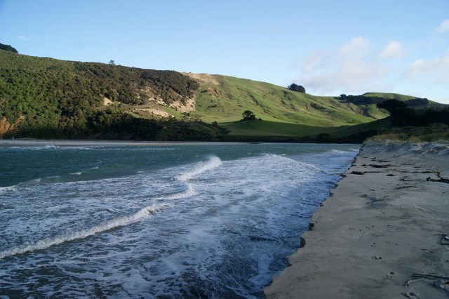 A noticeable increase in width of the channel A noticeable increase in width of the channel