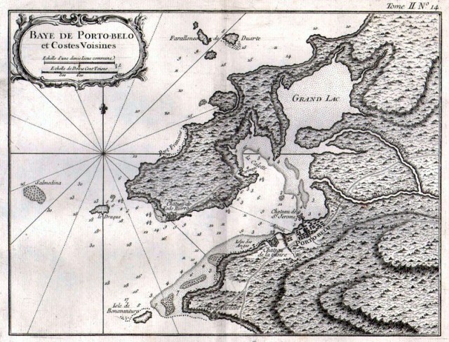 18th Century Porto Bello Map 